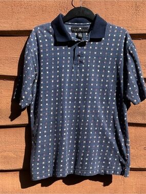 Vintage Consensus Sportswear Geometric Polo Shirt